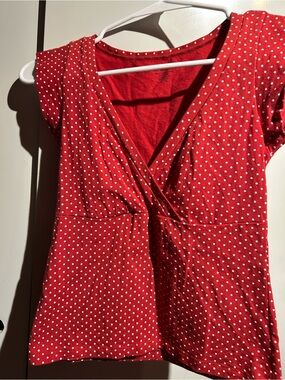 Brandy Melville Red AMARA POLKA DOTS TANK